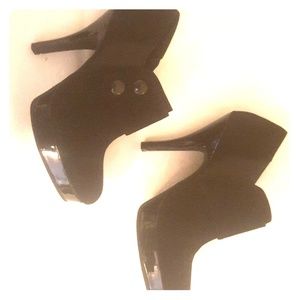 Black suede size 5 women's shoes